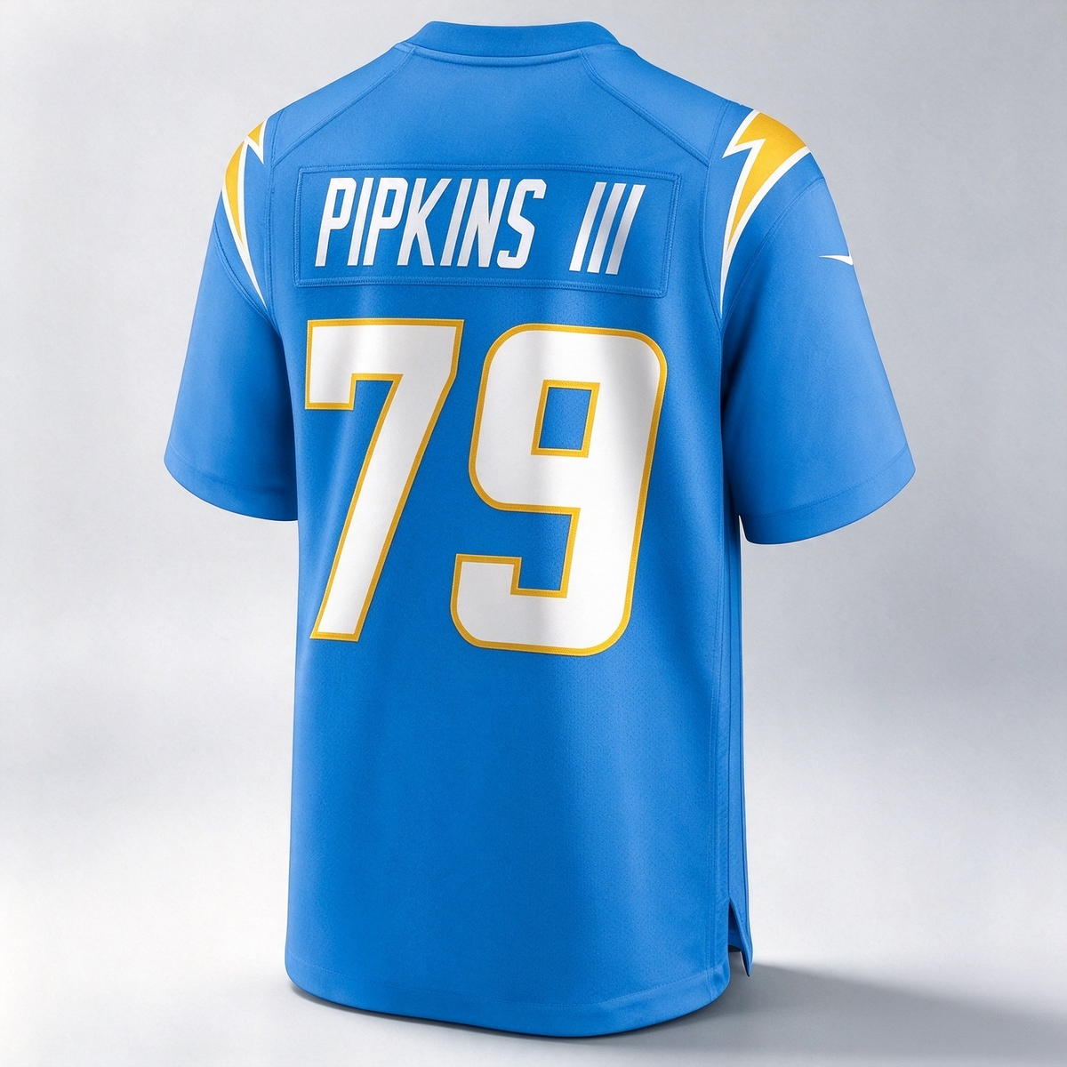 LA.Chargers #79 Trey Pipkins III Powder Blue Game Football Jersey Marou