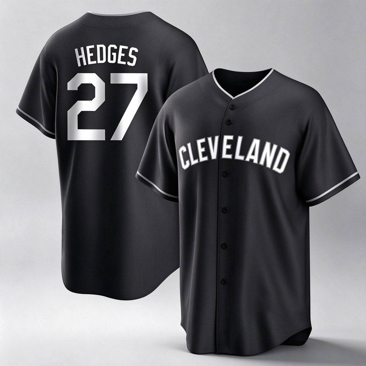 Cleveland Guardians #27 Austin Hedges Player Black Home Game Stitched Baseball Jersey