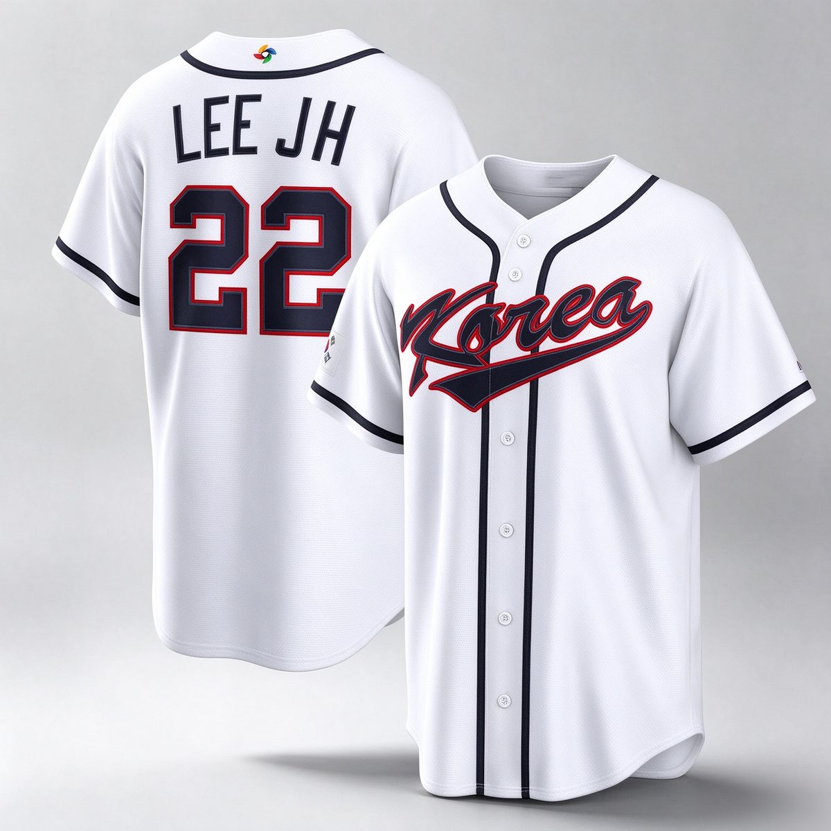 Korea Baseball #22 Jung Hoo Lee 2026 World Baseball Classic Home Stadium Baseball Jersey - White