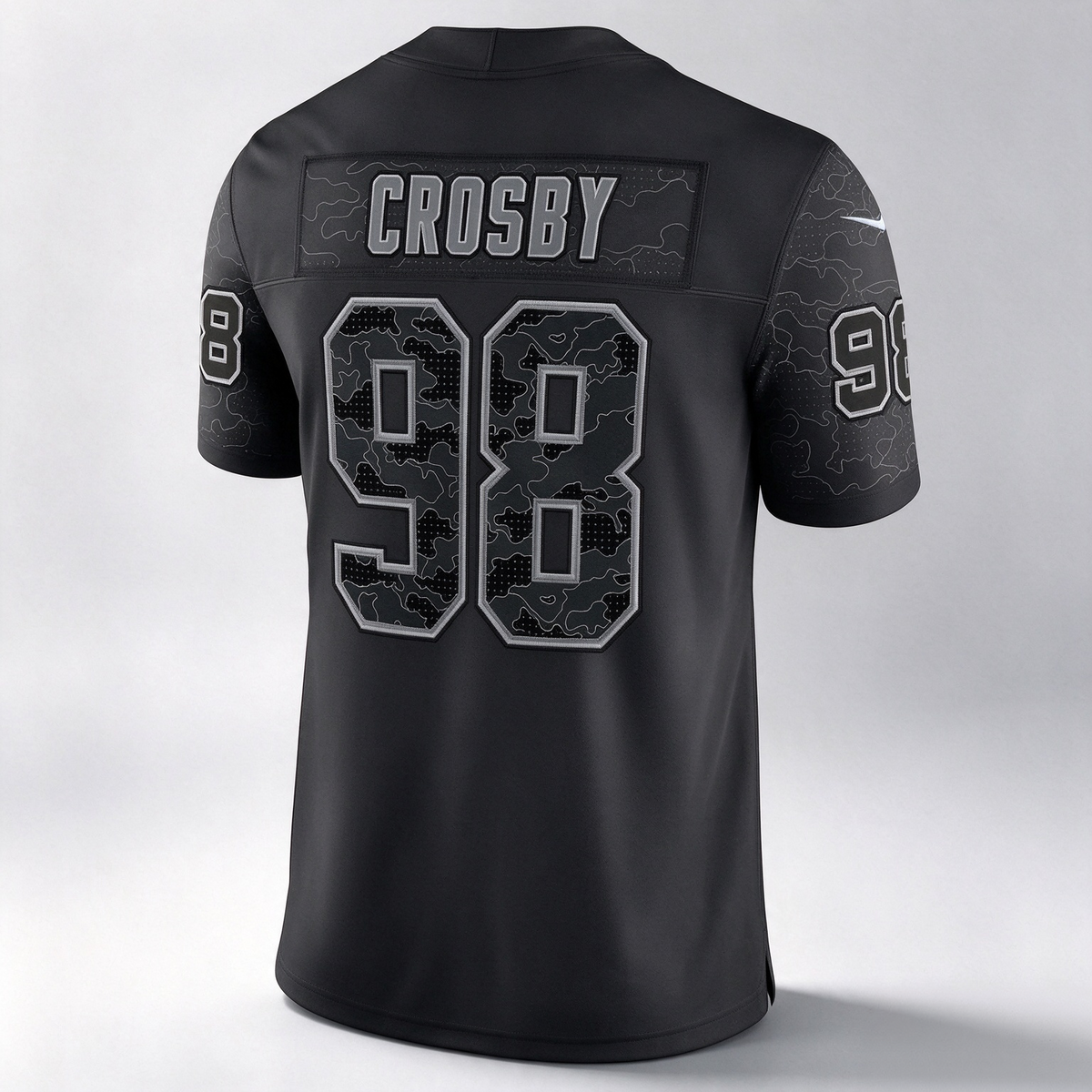 L.Raiders #98 Maxx Crosby Black RFLCTV Limited Jersey Stitched American Football Jerseys