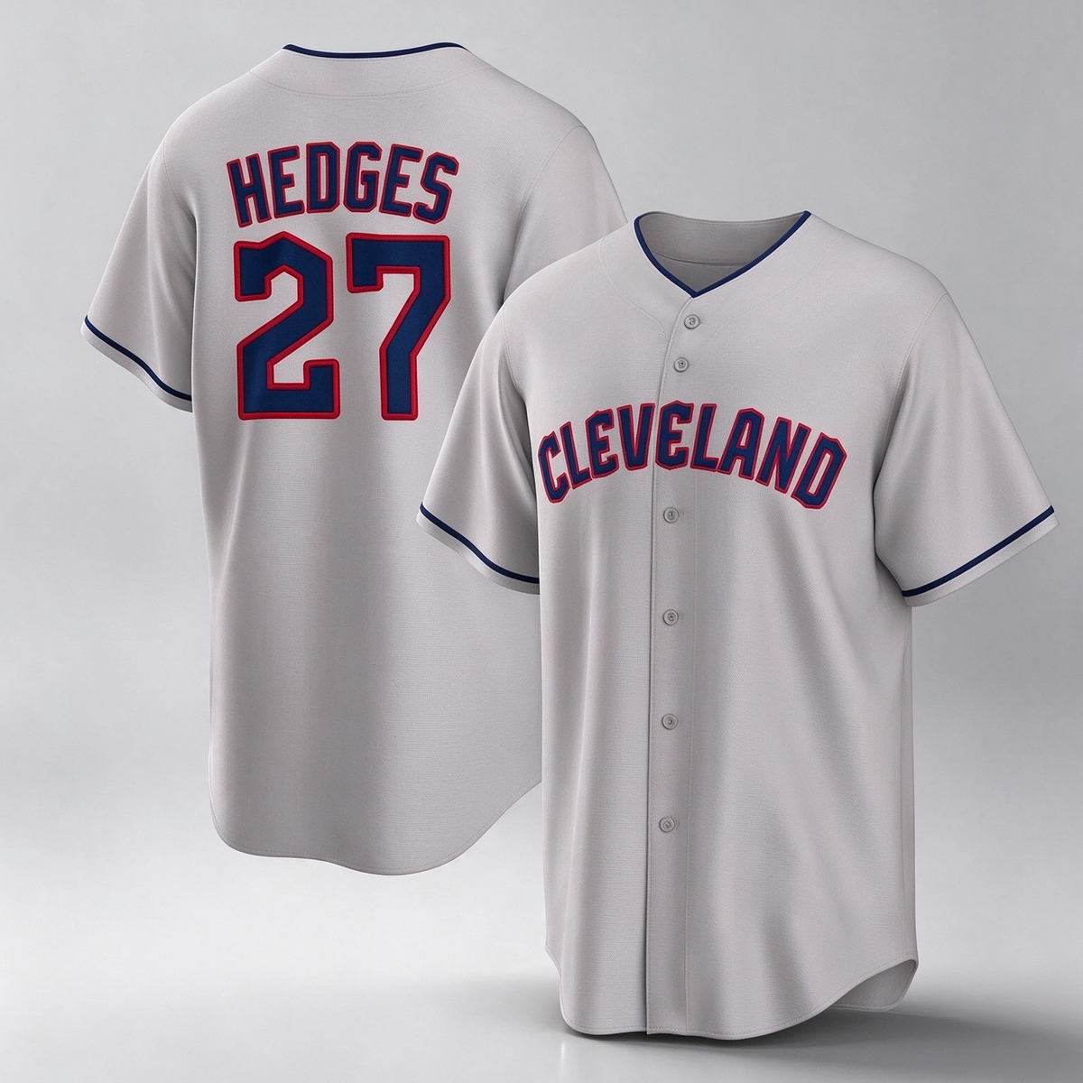 Cleveland Guardians #27 Austin Hedges Player Gray Game Home Stitched Baseball Jersey