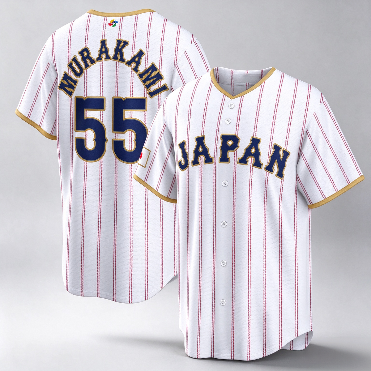 Japan Baseball #55 Munetaka Murakami 2026 World Baseball Classic Home Stadium Baseball Jersey - White