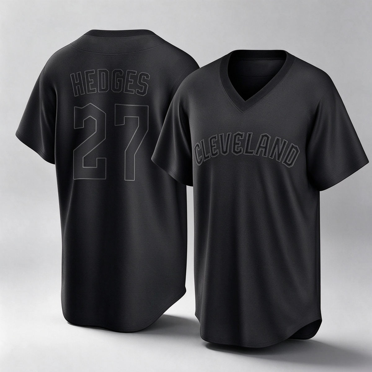 Cleveland Guardians #27 Austin Hedges Player Black Home Game Stitched Baseball Jersey