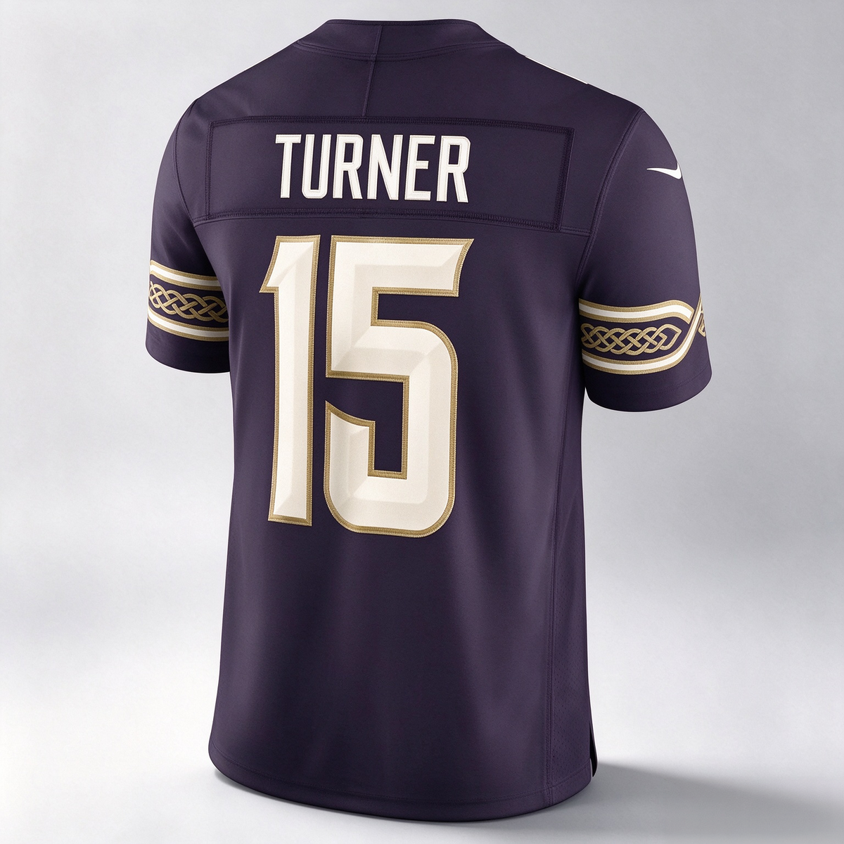 MN.Vikings #15 Dallas Turner Purple 2026 Rivalries Collection Game Football Stitched Jersey