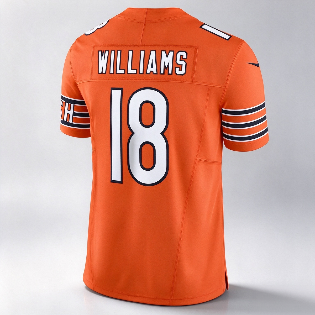 C.Bears #18 Caleb Williams Orange Vapor F.U.S.E. Limited Stitched Football American Jersey