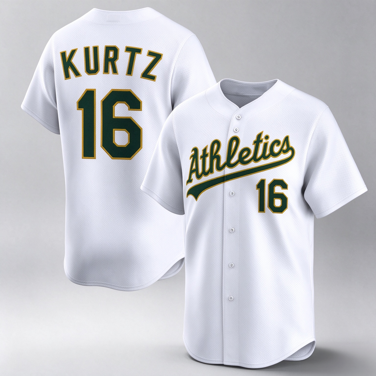 Oakland Athletics #16 Nick Kurtz White 2024 Home Limited Stitched Baseball Jersey