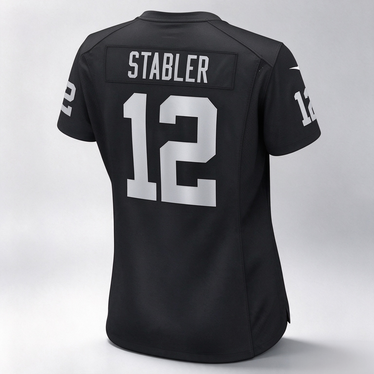 L.Raiders #12 Ken Stabler Black Game Retired Player Jersey Stitched American Football Jerseys