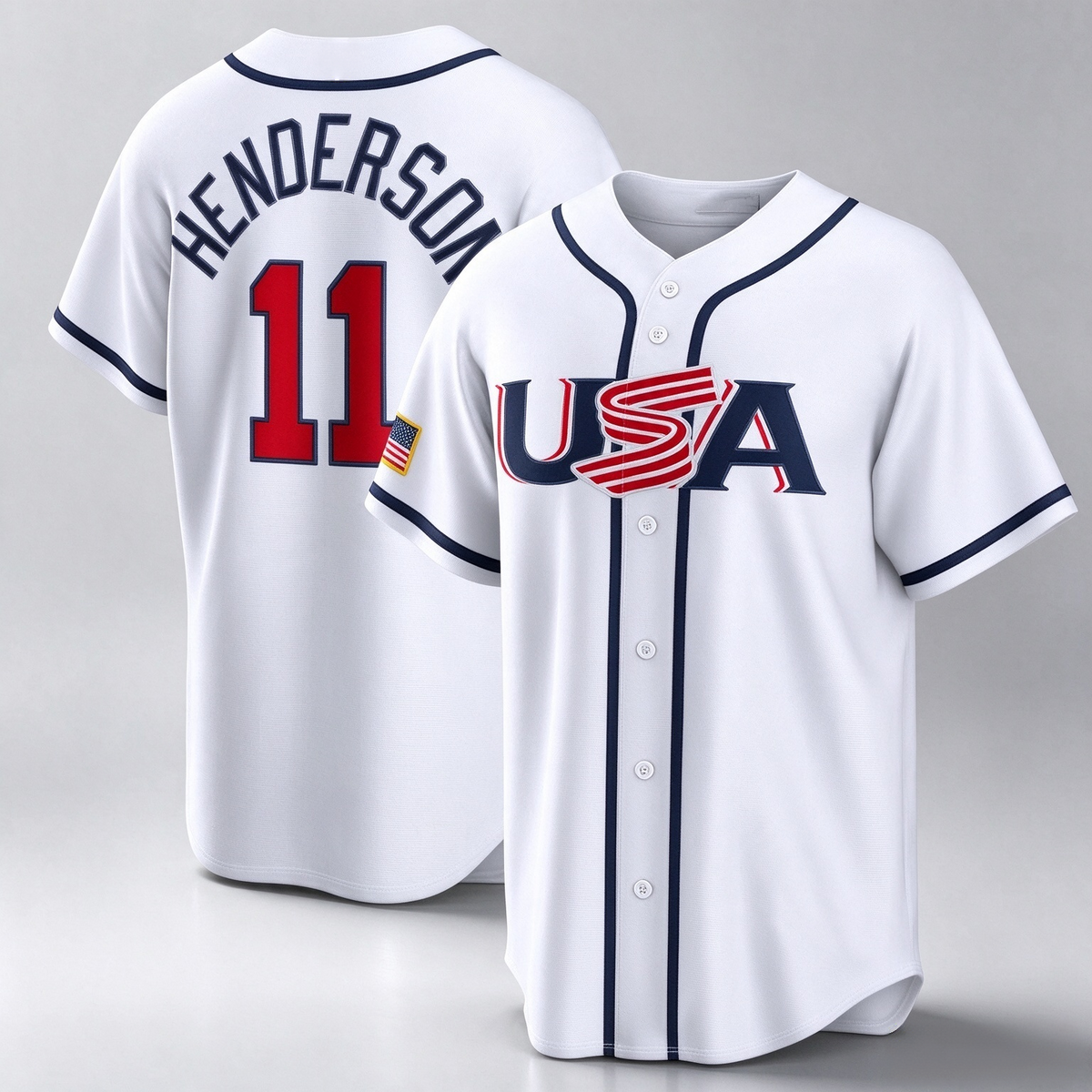 USA Baseball #11 Gunnar Henderson 2026 World Baseball Classic Home Stadium Baseball Jersey - White