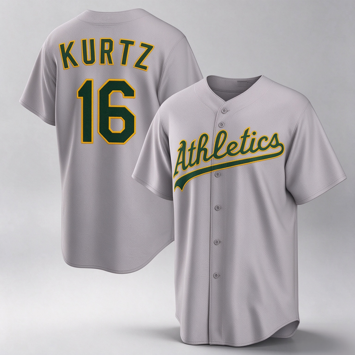 Oakland Athletics #16 Nick Kurtz Gray 2024 Away Limited Stitched Baseball Jersey