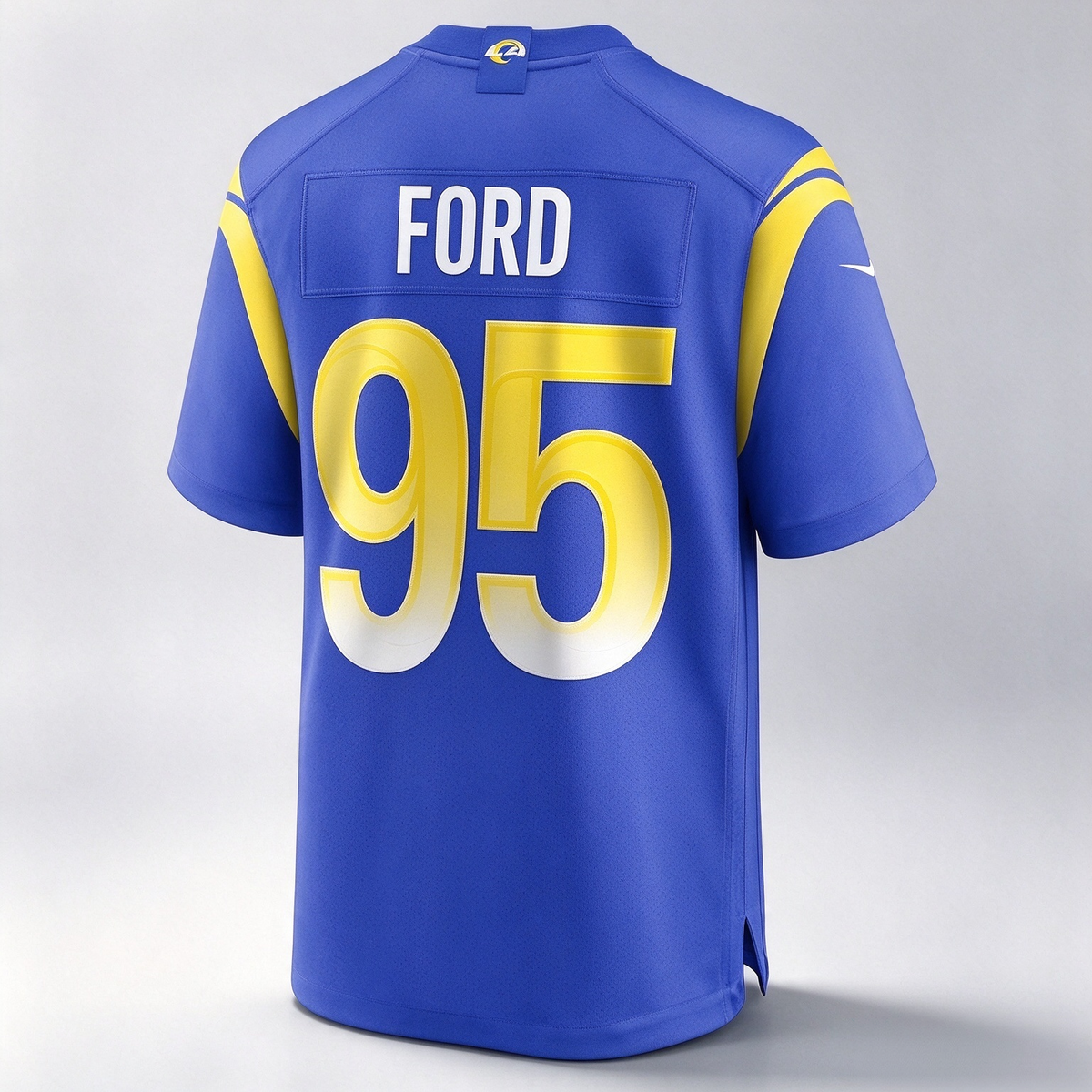 LA.Rams #95 Poona Ford Royal Team Game Football Jersey Marou