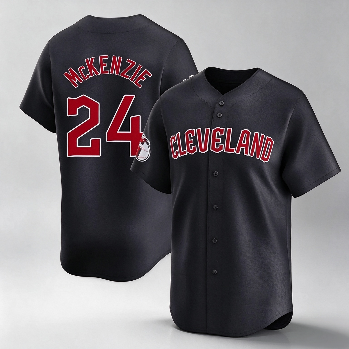 Cleveland Guardians #24 Triston McKenzie Player Navy Limited Home Game Stitched Baseball Jersey