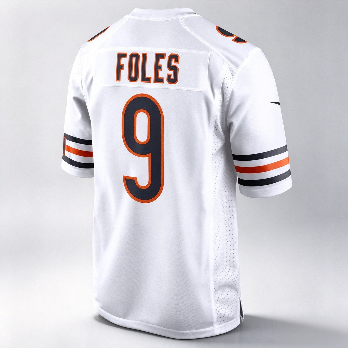 C.Bears #9 Nick Foles White Game Stitched Football American Jersey