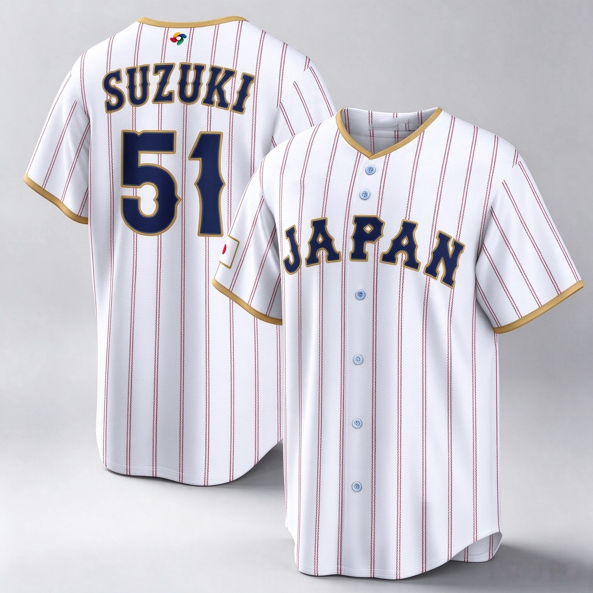 Japan Baseball #51 Seiya Suzuki 2026 World Baseball Classic Home Stadium Baseball Jersey - White