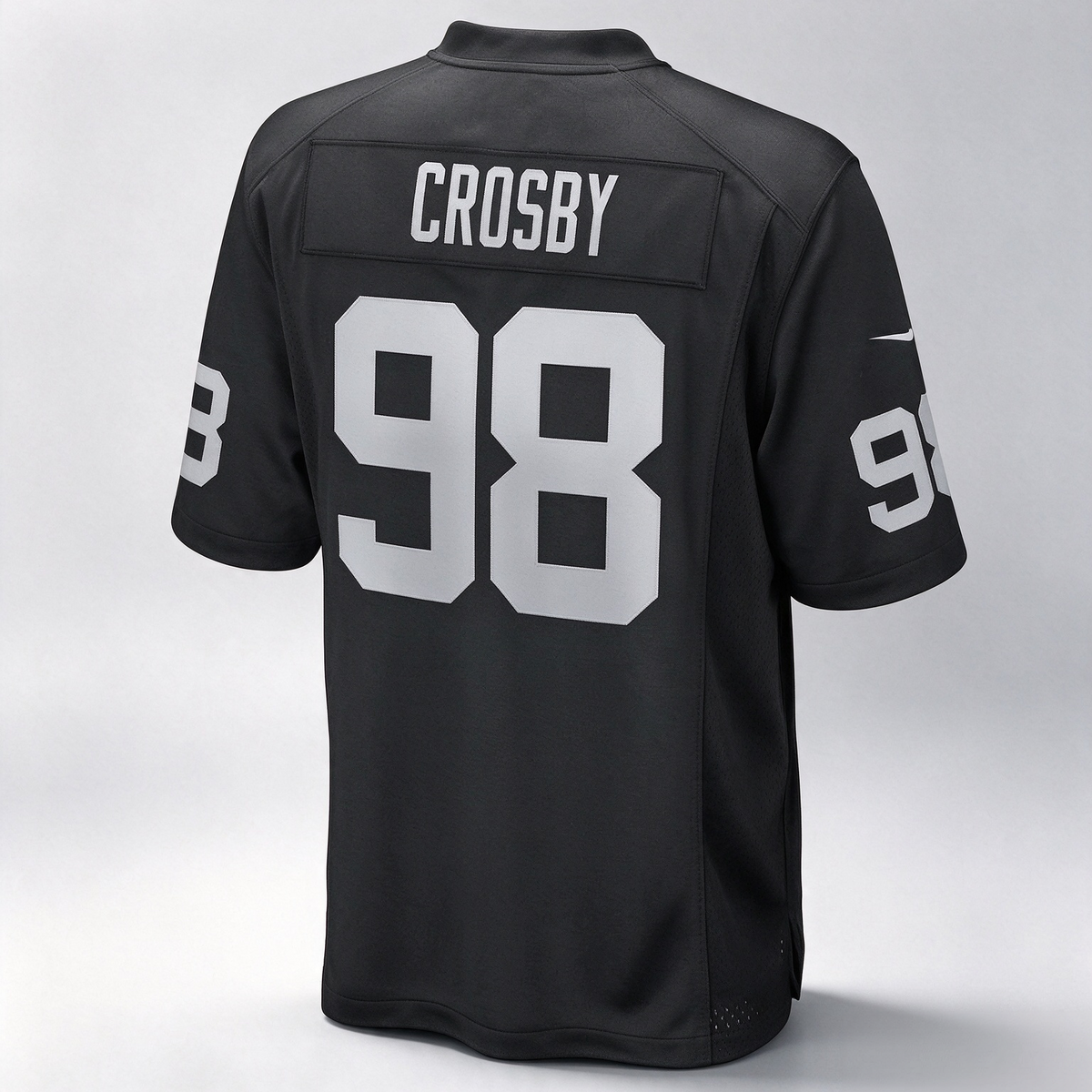 L.Raiders #98 Maxx Crosby Black Game Player Jersey Stitched American Football Jerseys