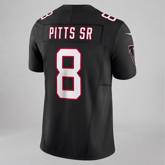 ATL.Falcons #8 Kyle Pitts Sr. Black PHIN Team Vapor F.U.S.E. Stitched Limited Stitched Jerseys
