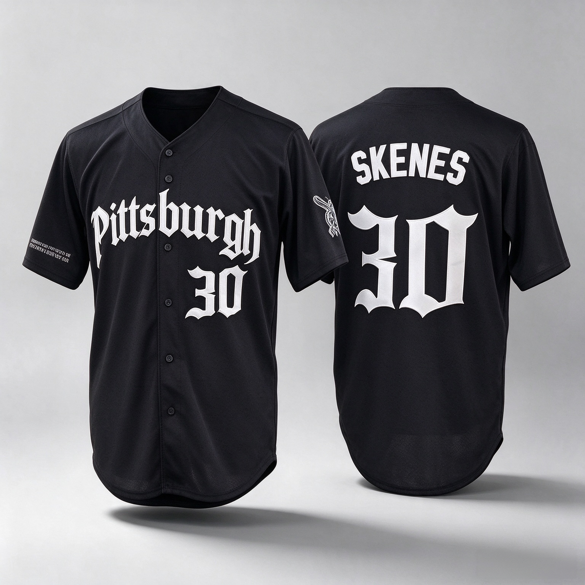 Pittsburgh Pirates #30 Paul Skenes Black 'Gothic Steel City Edition' Vapor Limited Stitched Baseball Jersey