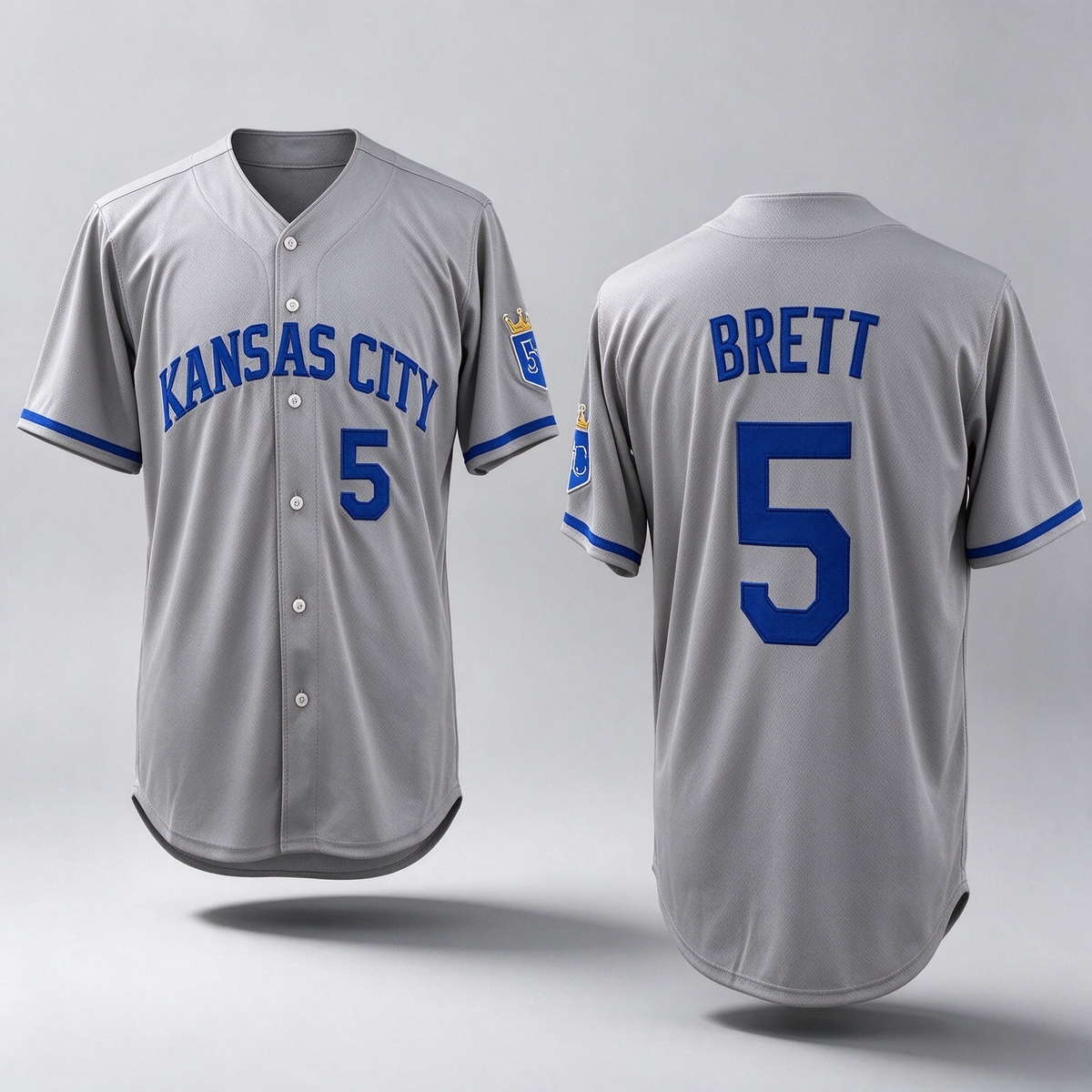 Kansas City Royals #5 George Brett Gray 2024 Away Limited Stitched Baseball Jersey