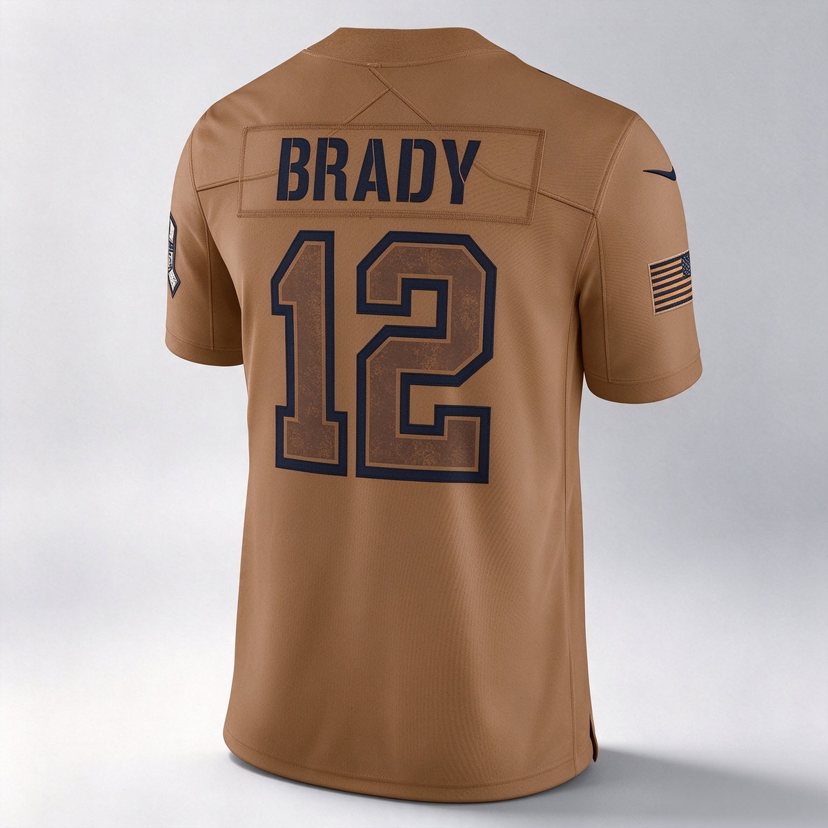TB.Buccaneers #12 Tom Brady Brown Salute To Service Limited Stitched Football Jersey