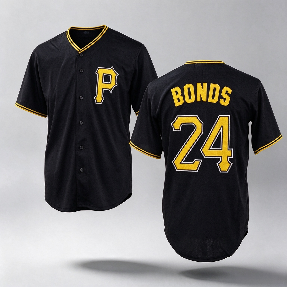 Pittsburgh Pirates #24 Barry Bonds Black Cool Base Stitched Baseball Jersey