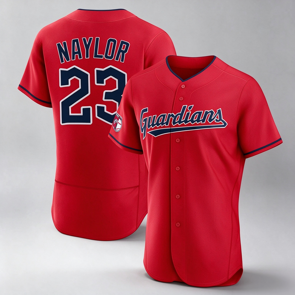Cleveland Guardians #23 Bo Naylor Player Red Limited Elite Home Stitched Baseball Jersey