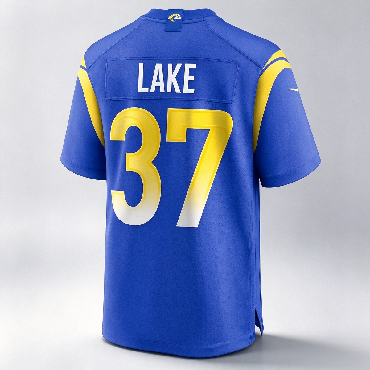 LA.Rams #37 Quentin Lake Royal Game Player Football Jersey Marou