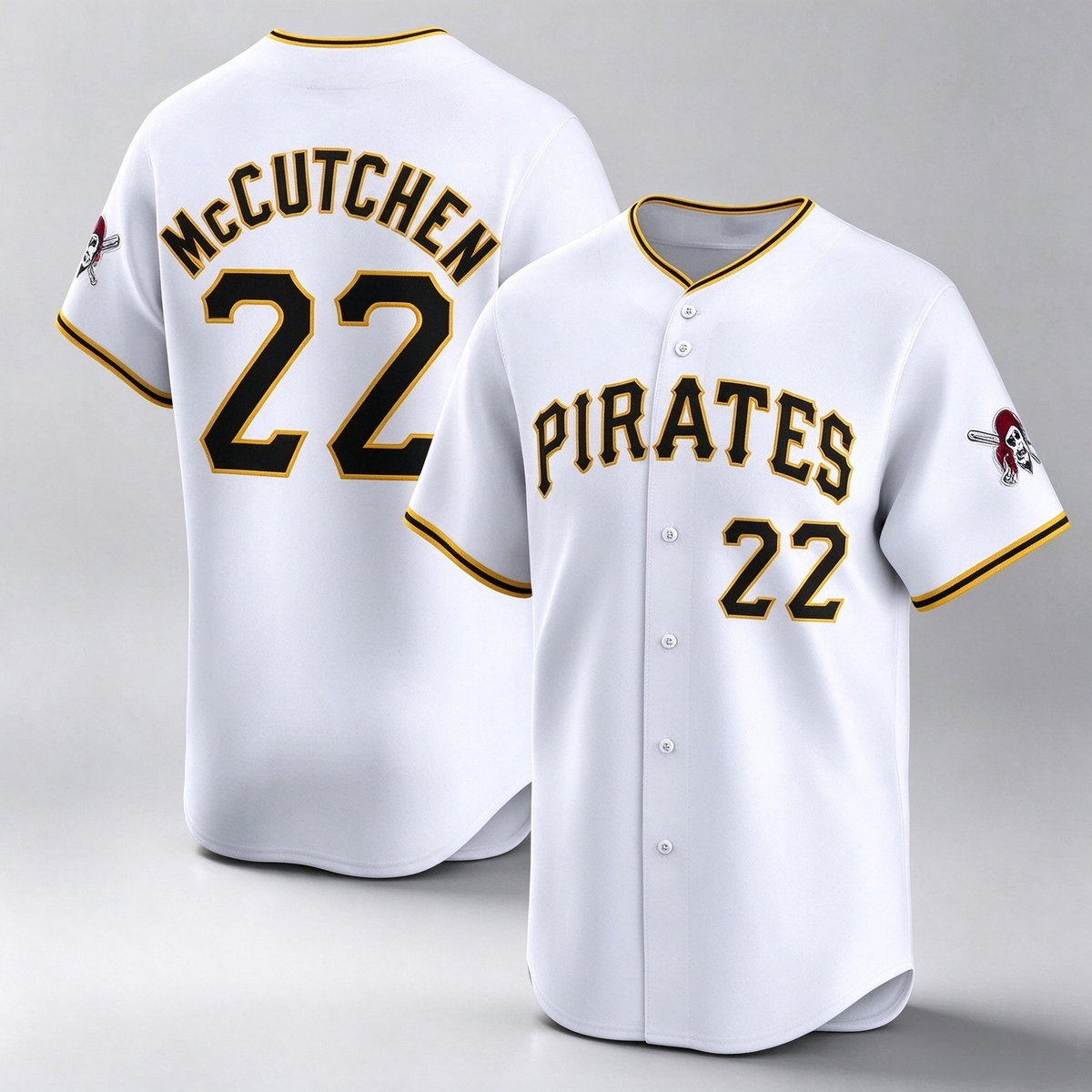 Pittsburgh Pirates #22 Andrew McCutchen White Home Limited Baseball Stitched Baseball Jersey