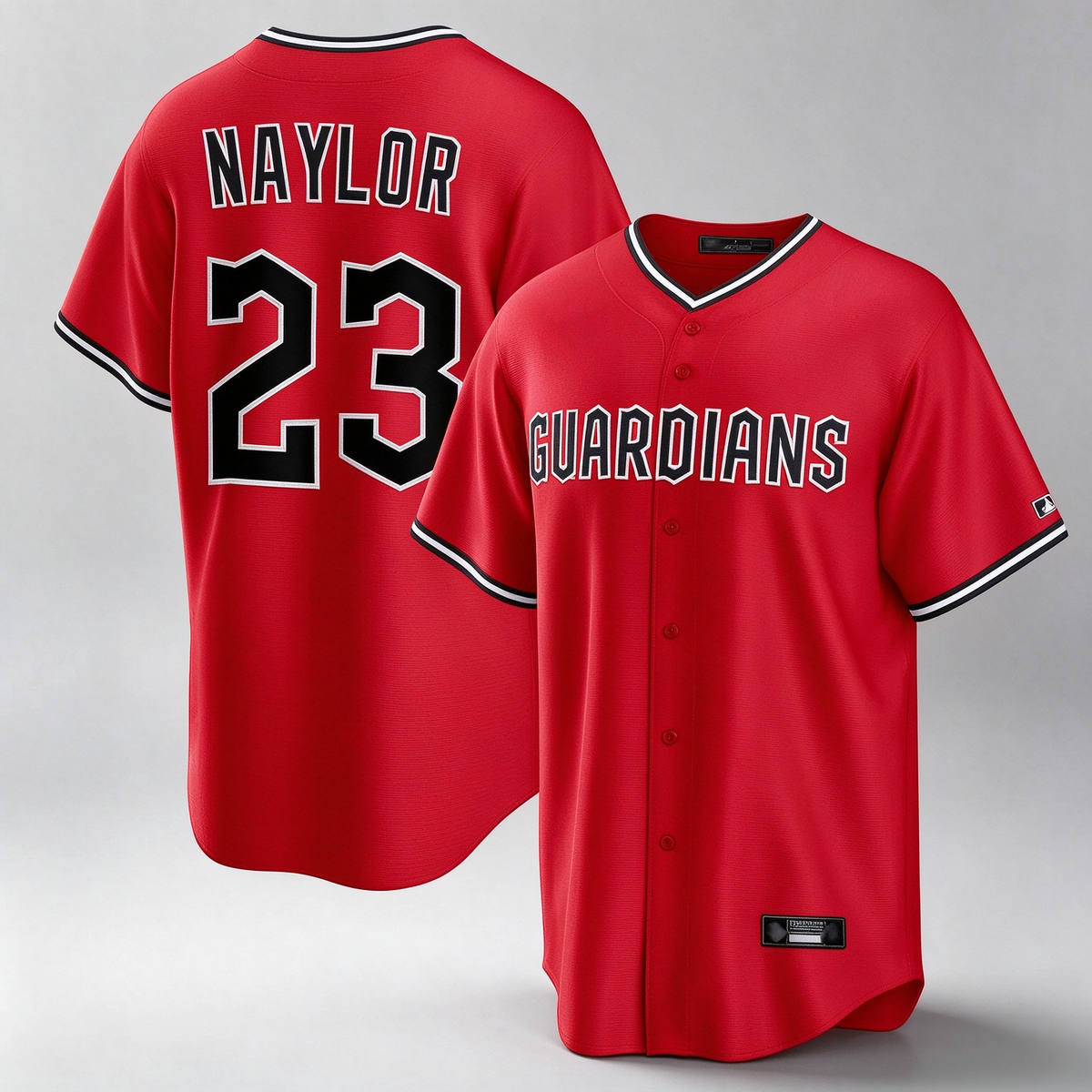 Cleveland Guardians #23 Bo Naylor Player Red Home Game Stitched Baseball Jersey