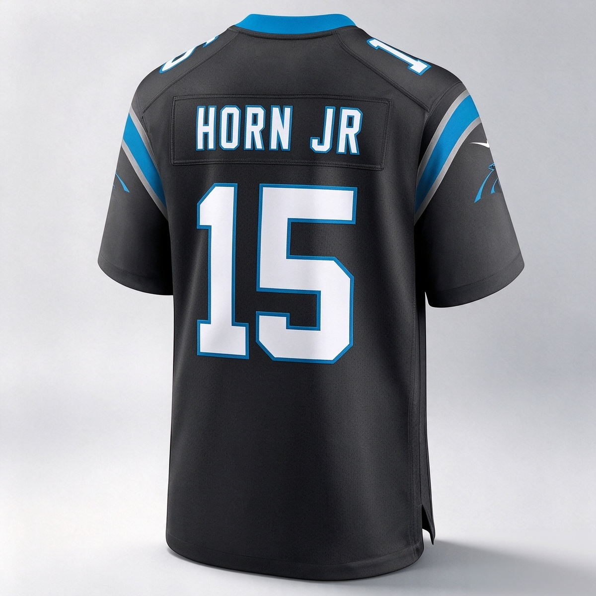 C.Panthers #15 Jimmy Horn Jr Black Team Game Stitched Football American Jersey