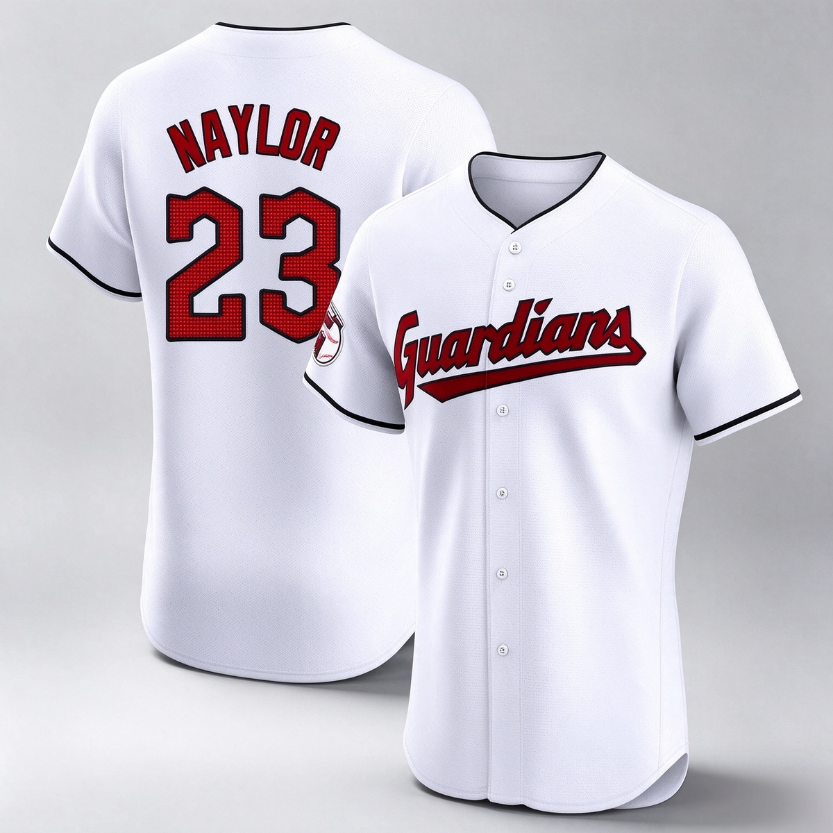 Cleveland Guardians #23 Bo Naylor Player White Limited Elite Home Stitched Baseball Jersey