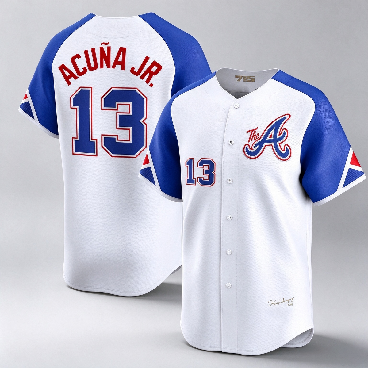 Atlanta Braves #13 Ronald Acuña Jr. White City Connect Limited Player Baseball Jersey
