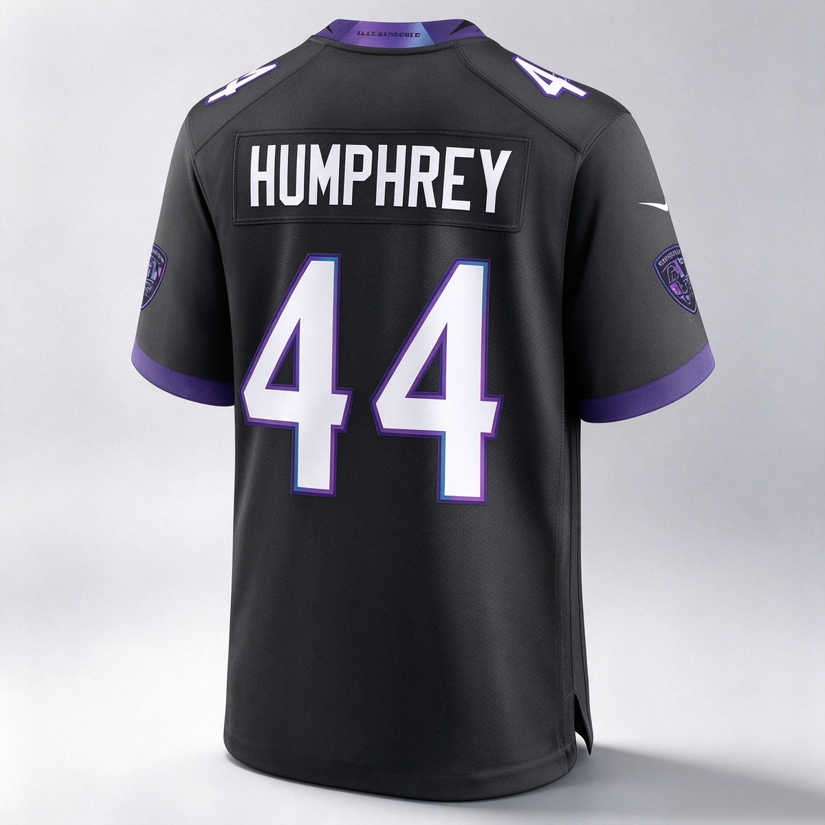 B.Ravens #44 Marlon Humphrey Black Alternate Game Stitched Football American Jersey
