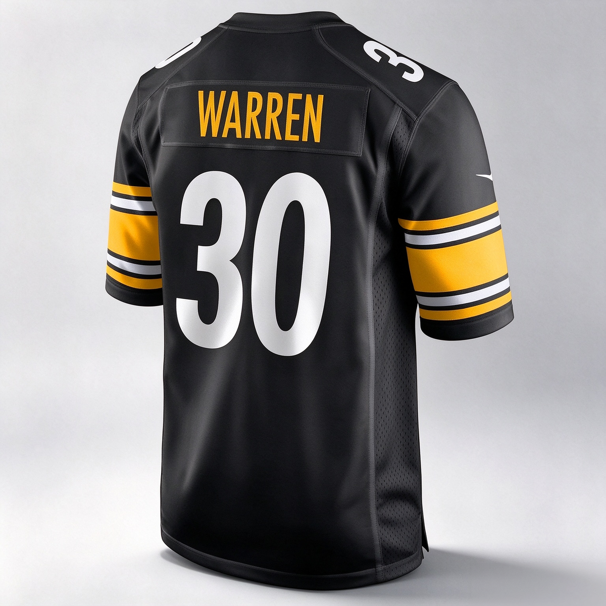 P.Steelers #30 Jaylen Warren Black Game Player Football Stitched jersey