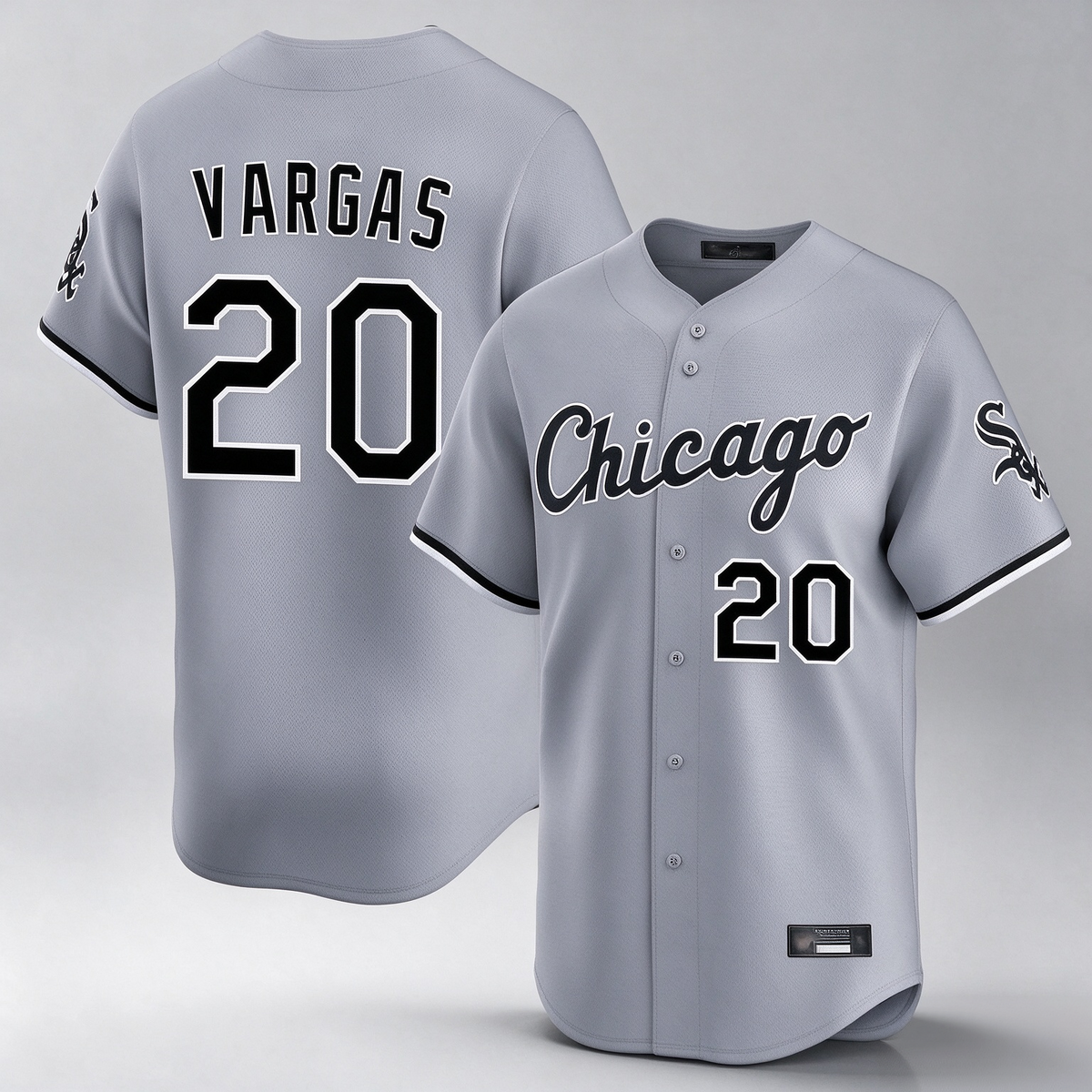 Chicago White Sox #20 Miguel Vargas Player Gray Road Limited Home Stitched Baseball Jersey