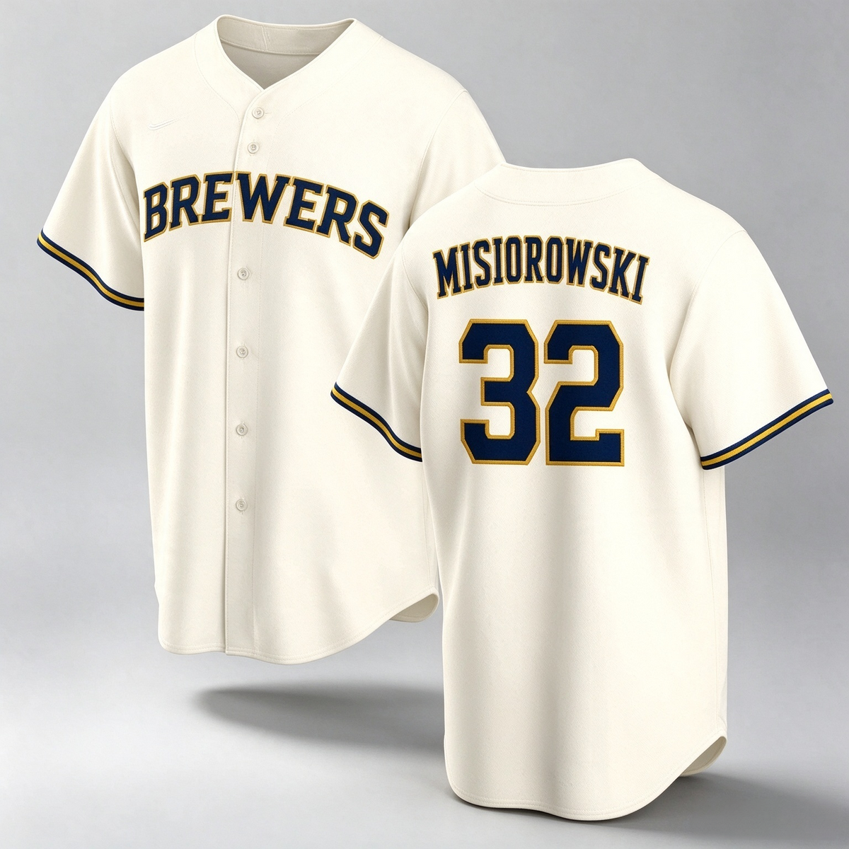 Milwaukee Brewers #32 Jacob Misiorowski Cream 2025 Stitched Baseball Jersey