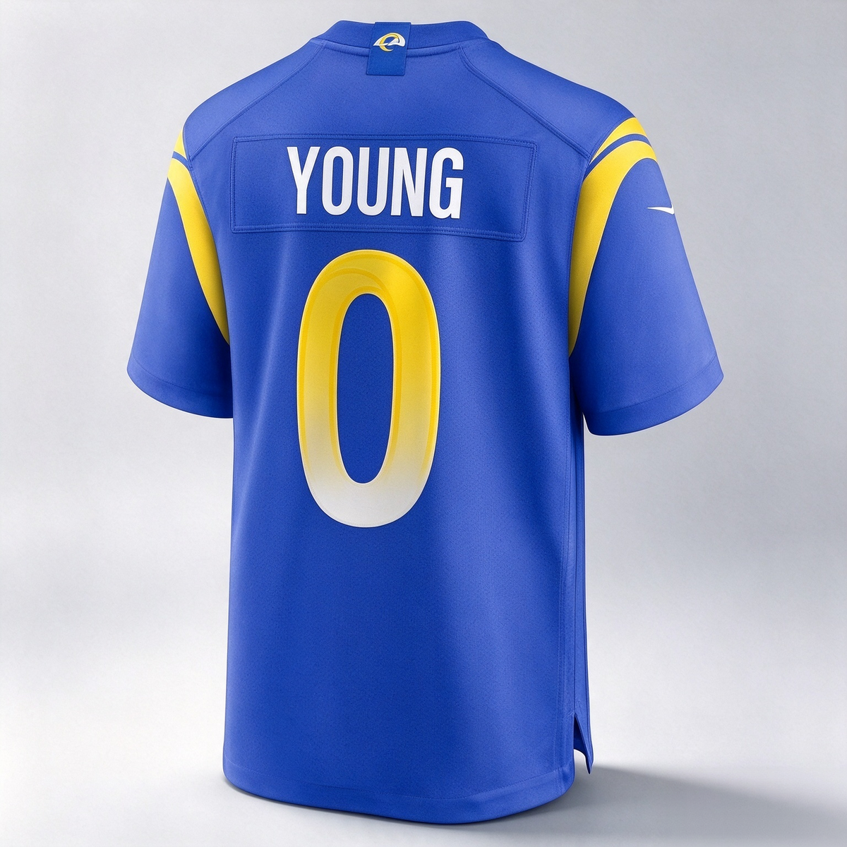 LA.Rams #0 Byron Young Royal Home Game Football Jersey Marou