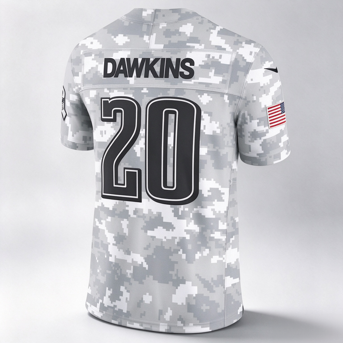P.Eagles #20 Brian Dawkins Arctic Camo 2024 Salute to Service Retired Player Limited Football Stitched jersey