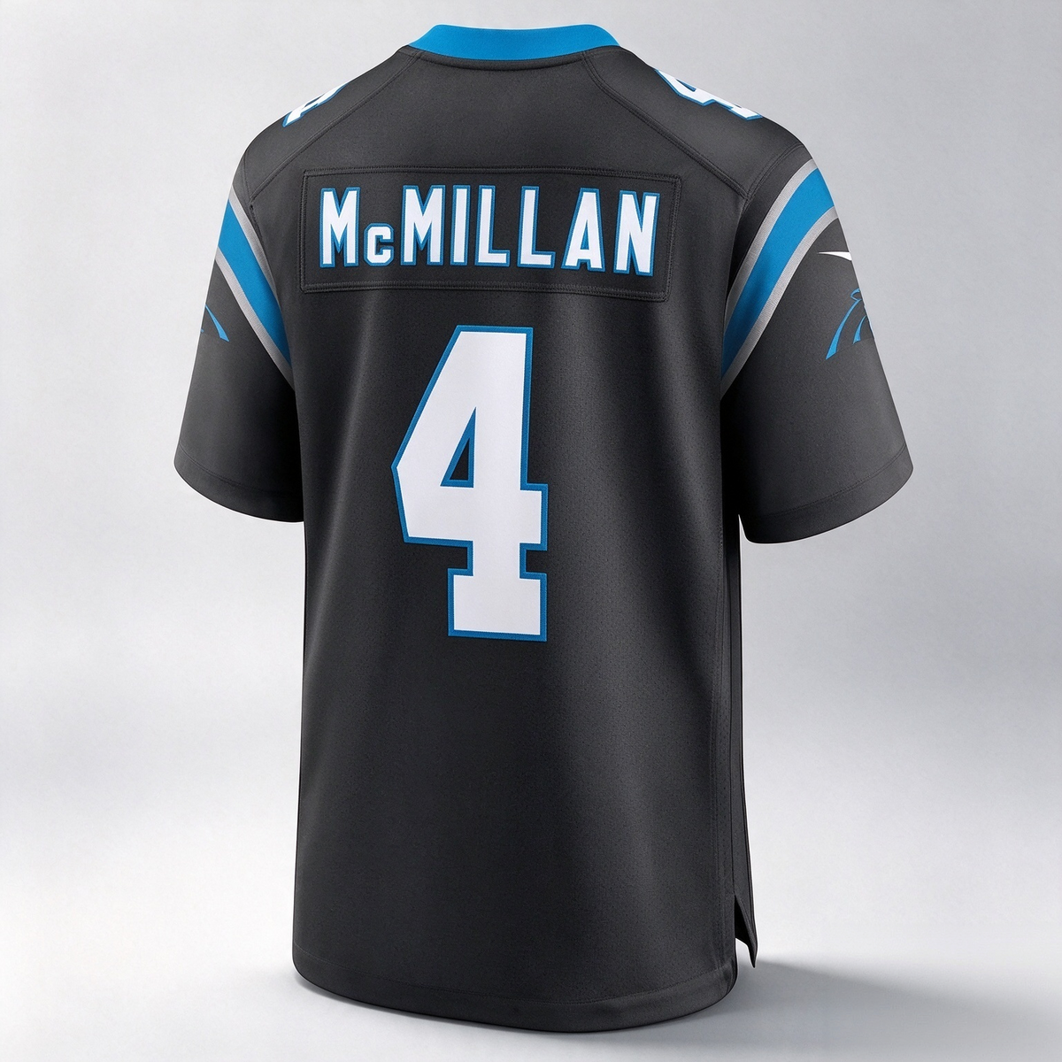 C.Panthers #4 Tetairoa McMillan Black 2025 Draft First Round Pick Game Stitched Football American Jersey