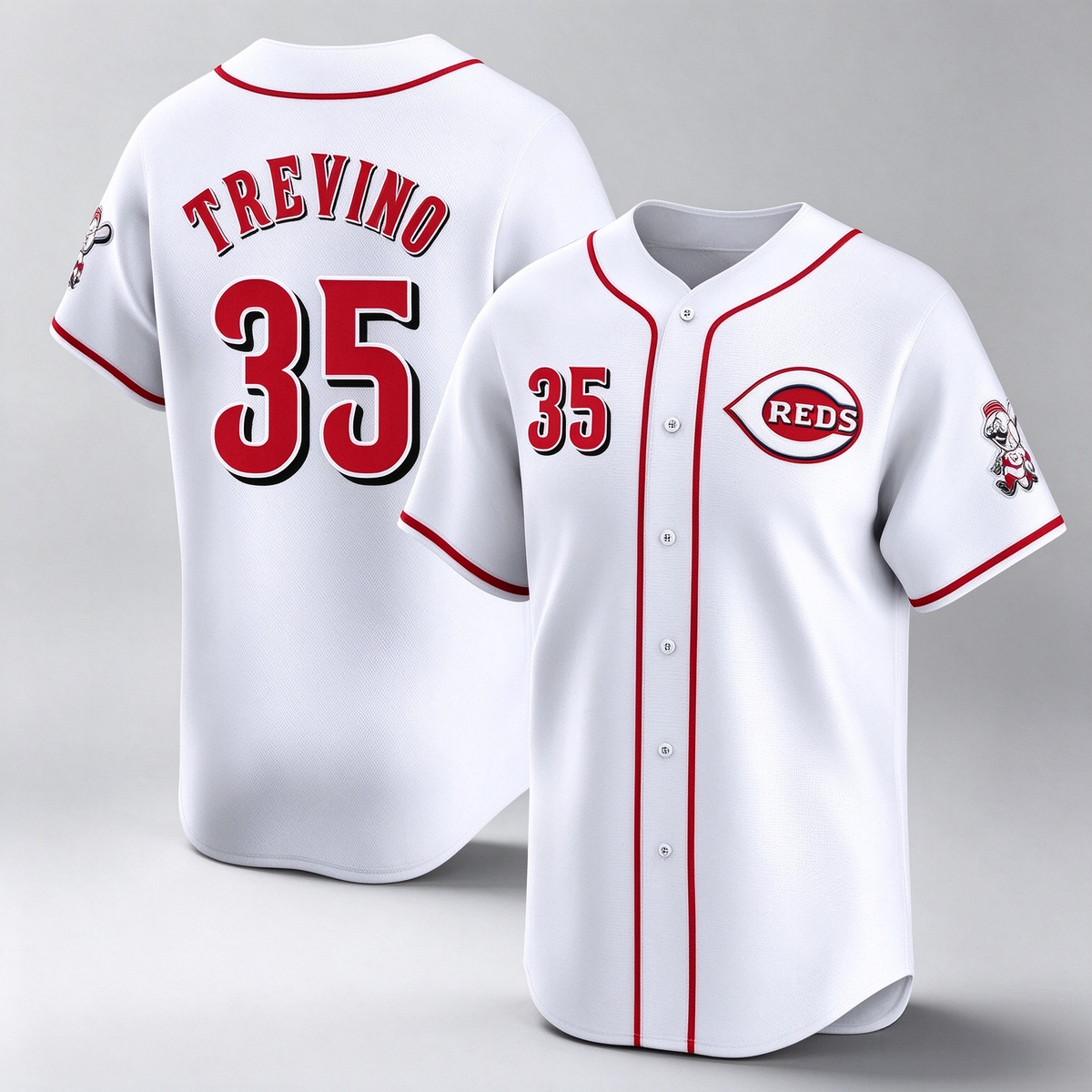 Cincinnati Reds #35 Jose Trevino Player White Home Limited Stitched Baseball Jersey