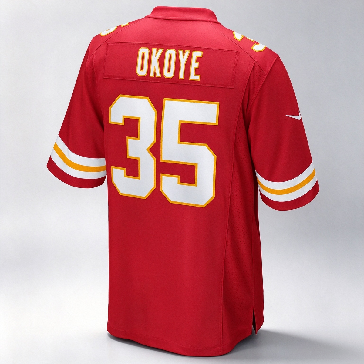 KC.Chiefs #35 Christian Okoye Red Game Retired Player Football Jersey MAROU