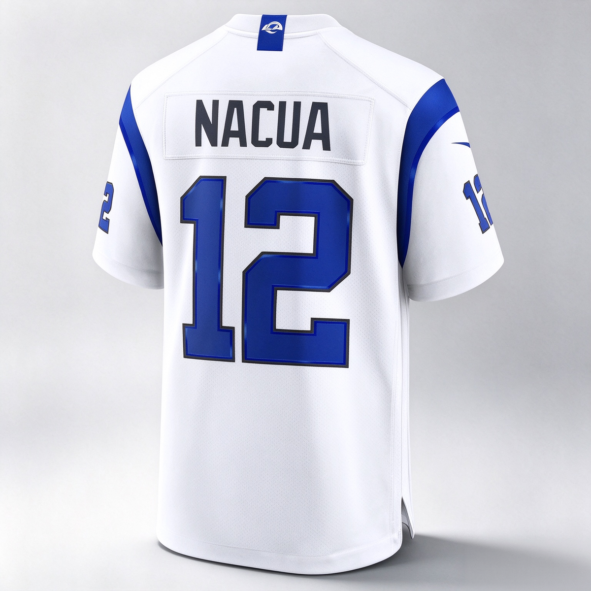 LA.Rams #12 Puka Nacua Fearsome White Game Football Jersey