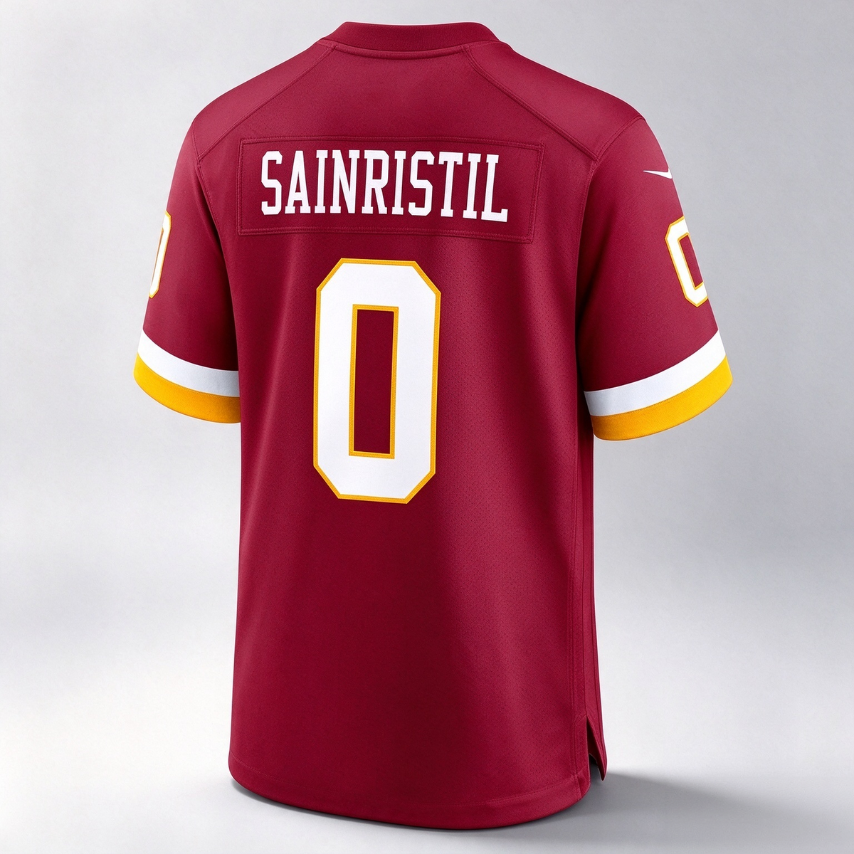 W.Commanders #0 Mike Sainristil Burgundy Game Stitched Football American Jersey