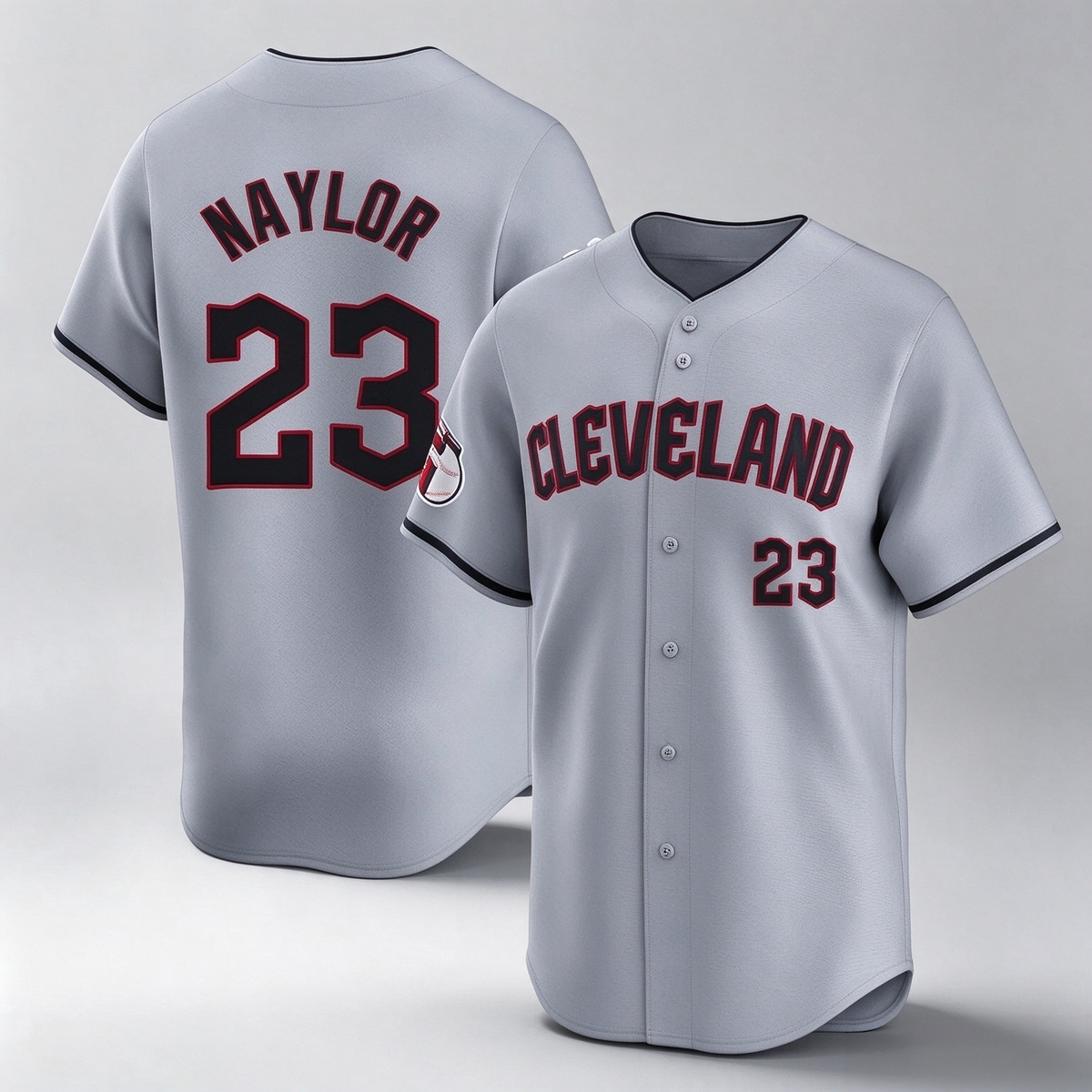 Cleveland Guardians #23 Bo Naylor Player Gray Road Limited Home Stitched Baseball Jersey