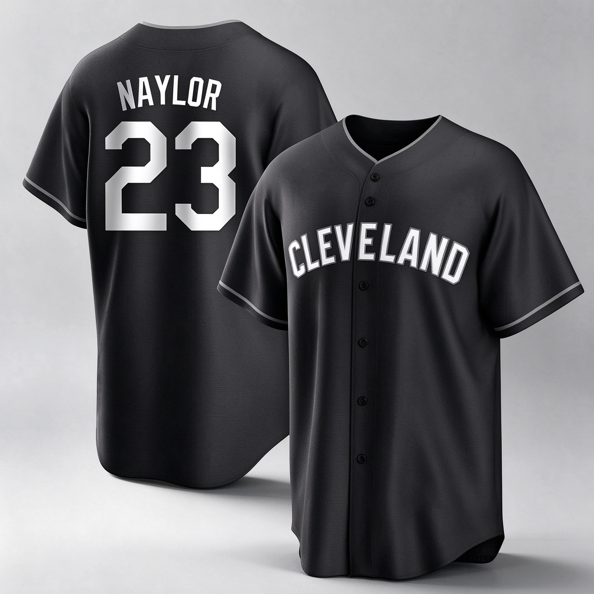Cleveland Guardians #23 Bo Naylor Player Black Home Game Stitched Baseball Jersey