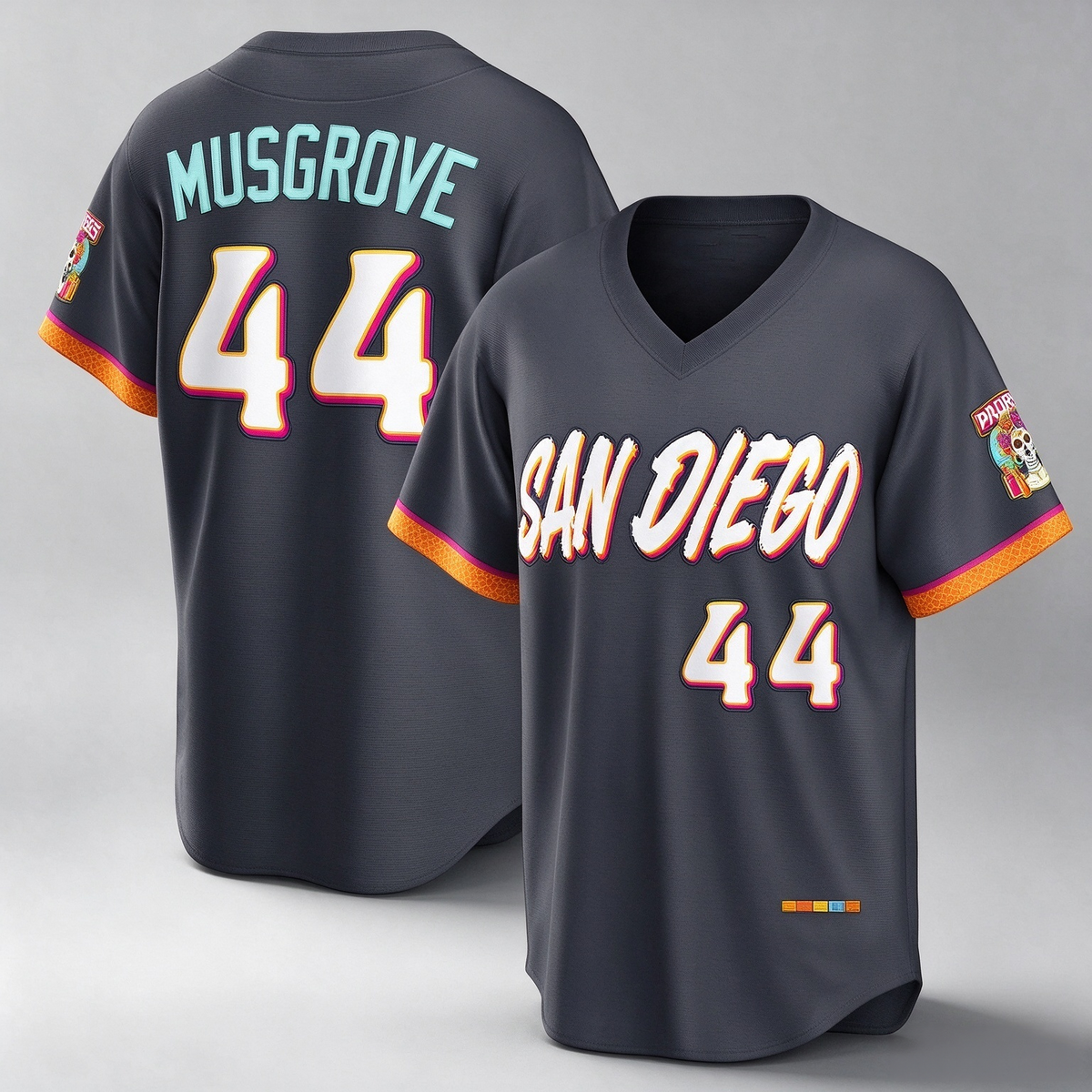 San Diego Padres #44 Joe Musgrove Obsidian 2026 City Connect Stadium Baseball Jersey