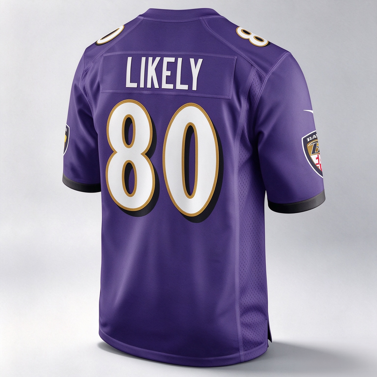 B.Ravens #80 Isaiah Likely Purple Player Game Stitched Football American Jersey