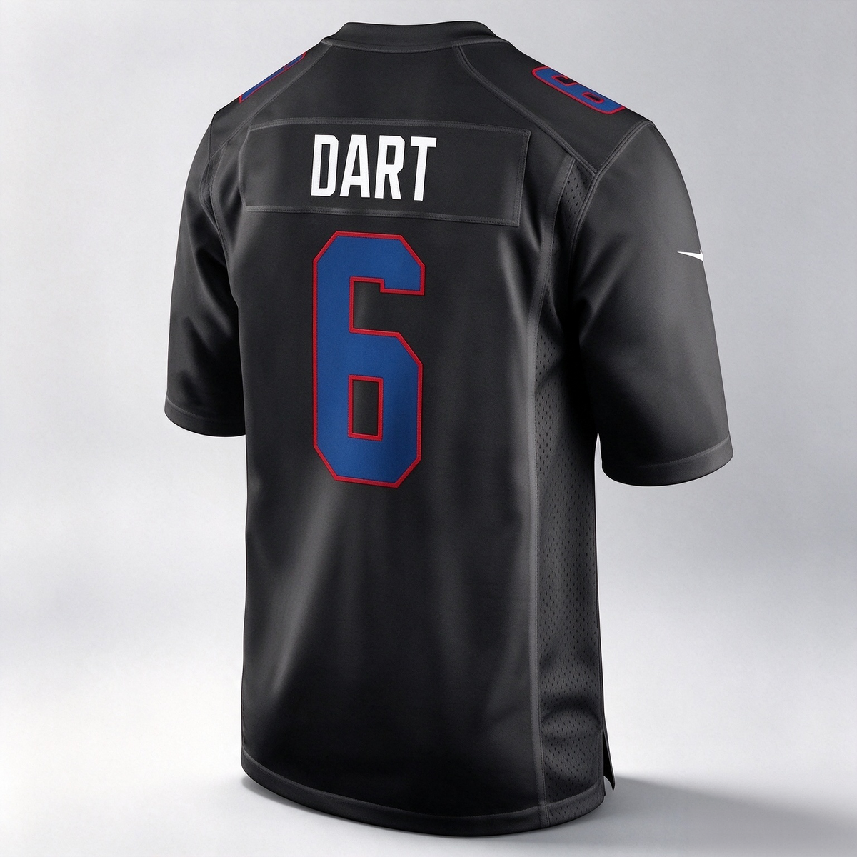 NY.Giants #6 Jaxson Dart Carbon Black Fashion Game Football Jersey