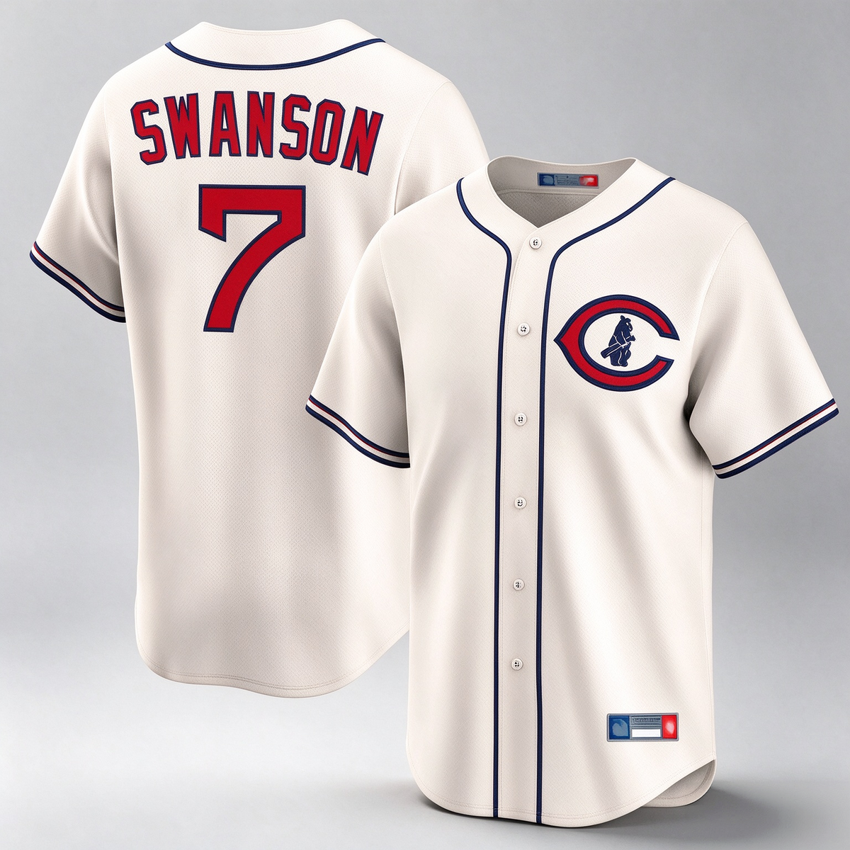 Chicago Cubs #7 Dansby Swanson Player Cream Field of Dreams Limited Home Game Stitched Baseball Jersey