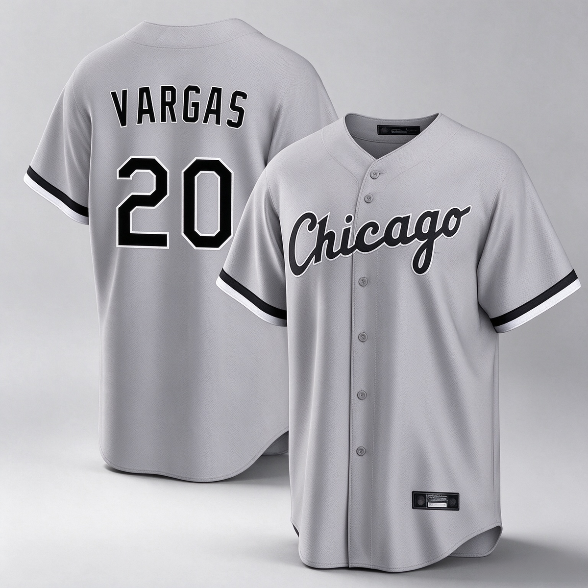 Chicago White Sox #20 Miguel Vargas Player Gray Home Game Stitched Baseball Jersey