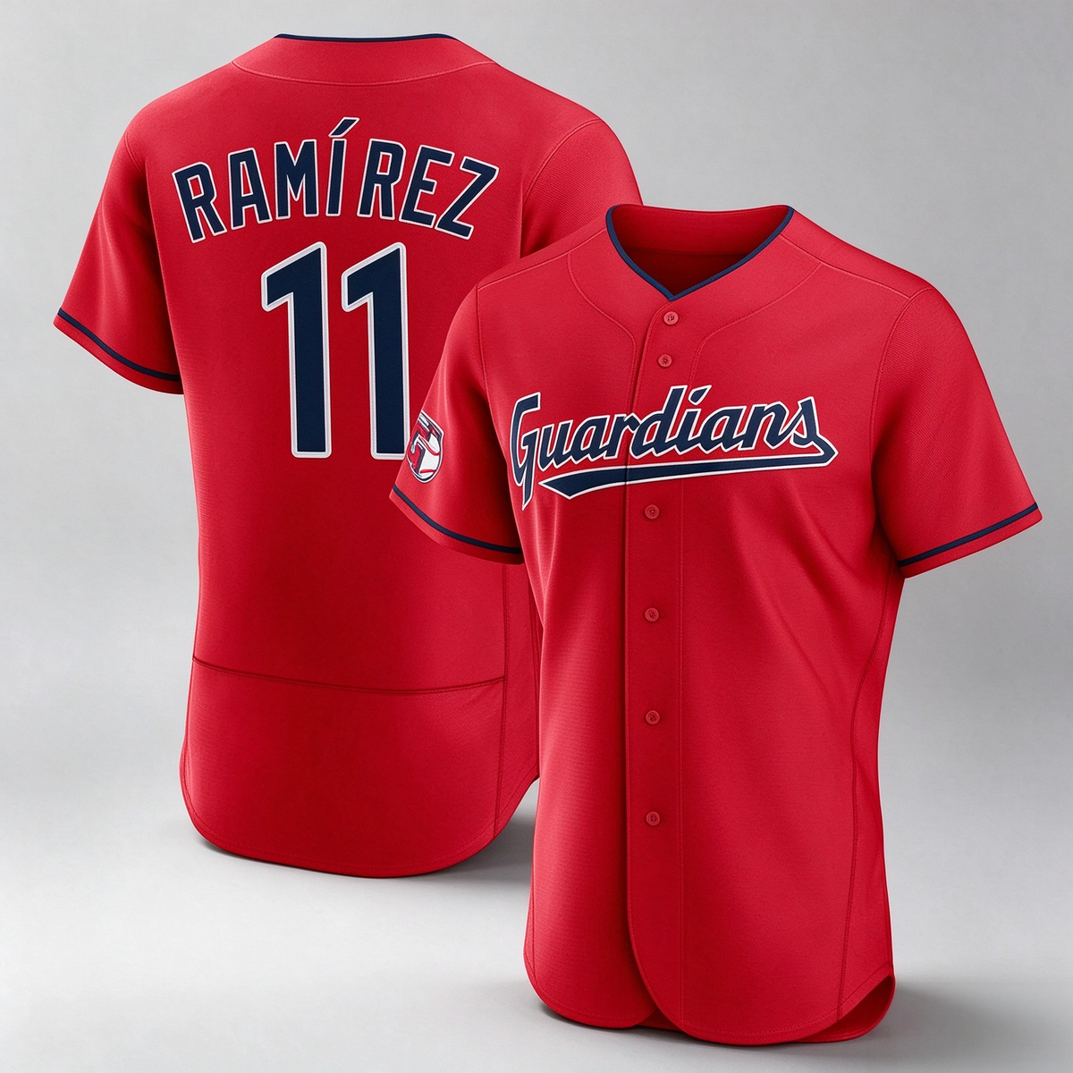 Cleveland Guardians #11 Jose Ramirez Player Red Limited Elite Home Stitched Baseball Jersey