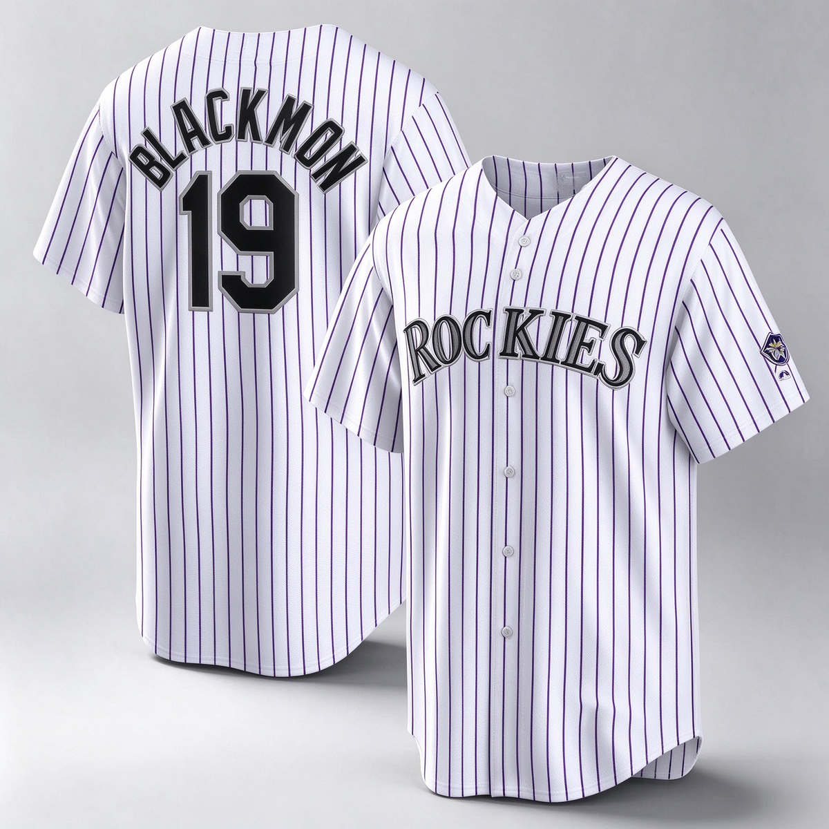 Colorado Rockies #19 Charlie Blackmon White Home Replica Player Name Baseball Jersey